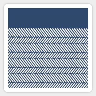 Herringbone Boarder Navy Sticker